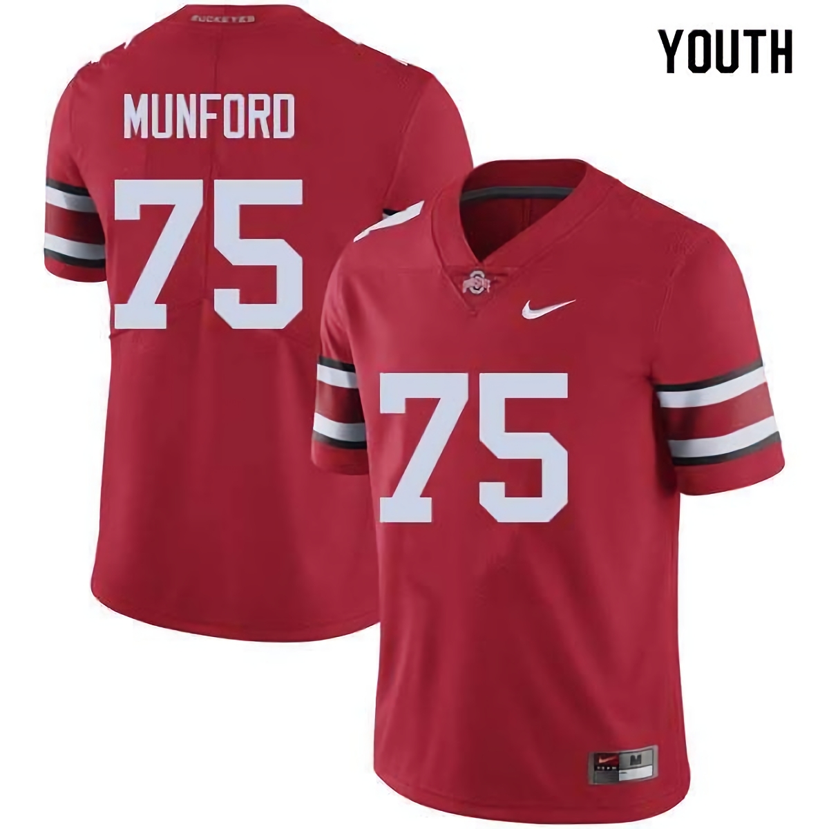 Thayer Munford Ohio State Buckeyes Youth NCAA #75 Nike Red College Stitched Football Jersey YEP3556HN